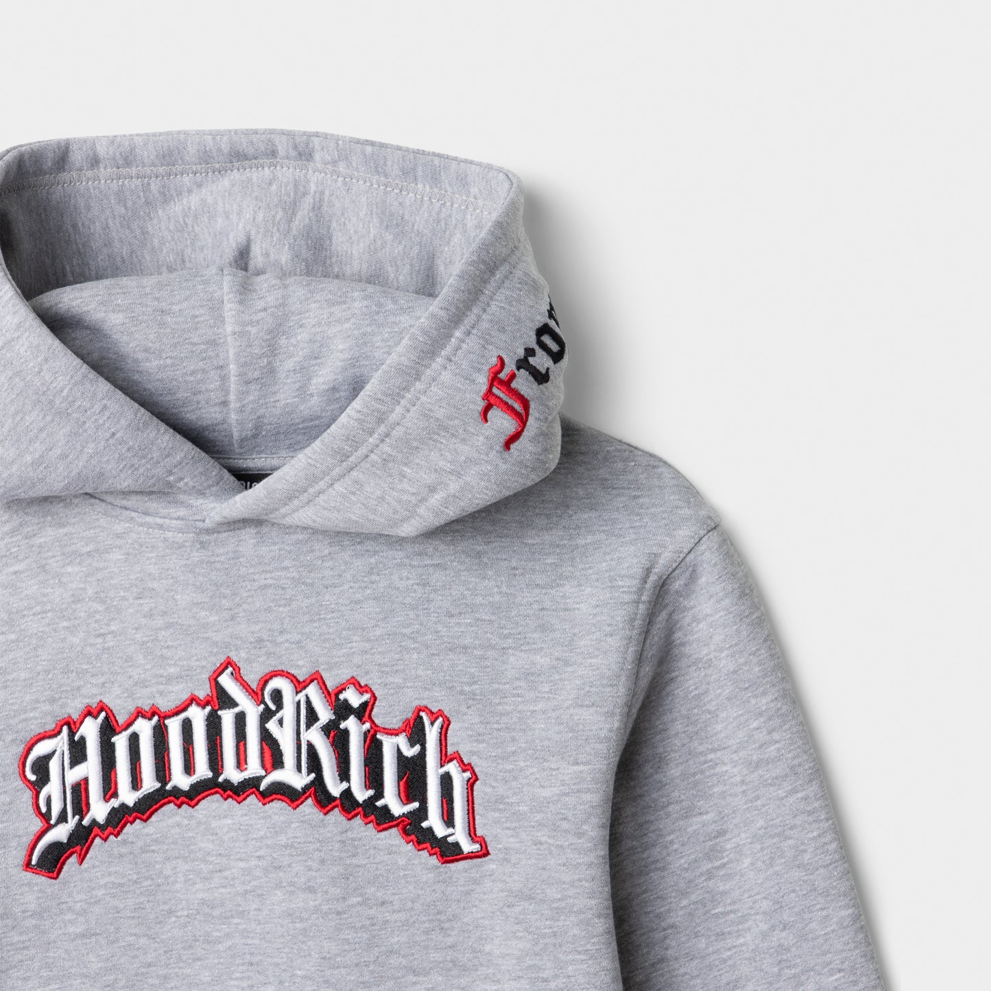 Hoodrich Juniors' Gothic Pullover Hoodie Heather Grey / White - Lychee