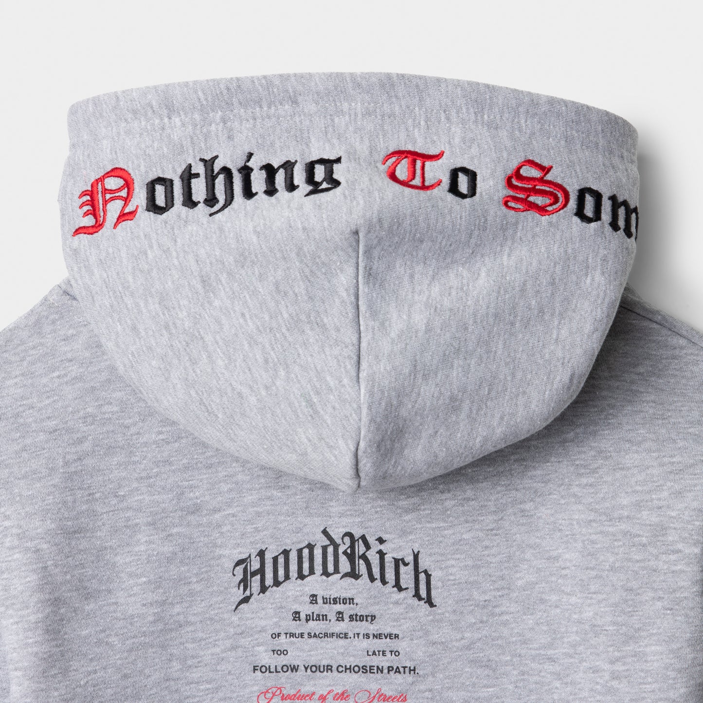 Hoodrich Juniors' Gothic Pullover Hoodie Heather Grey / White - Lychee
