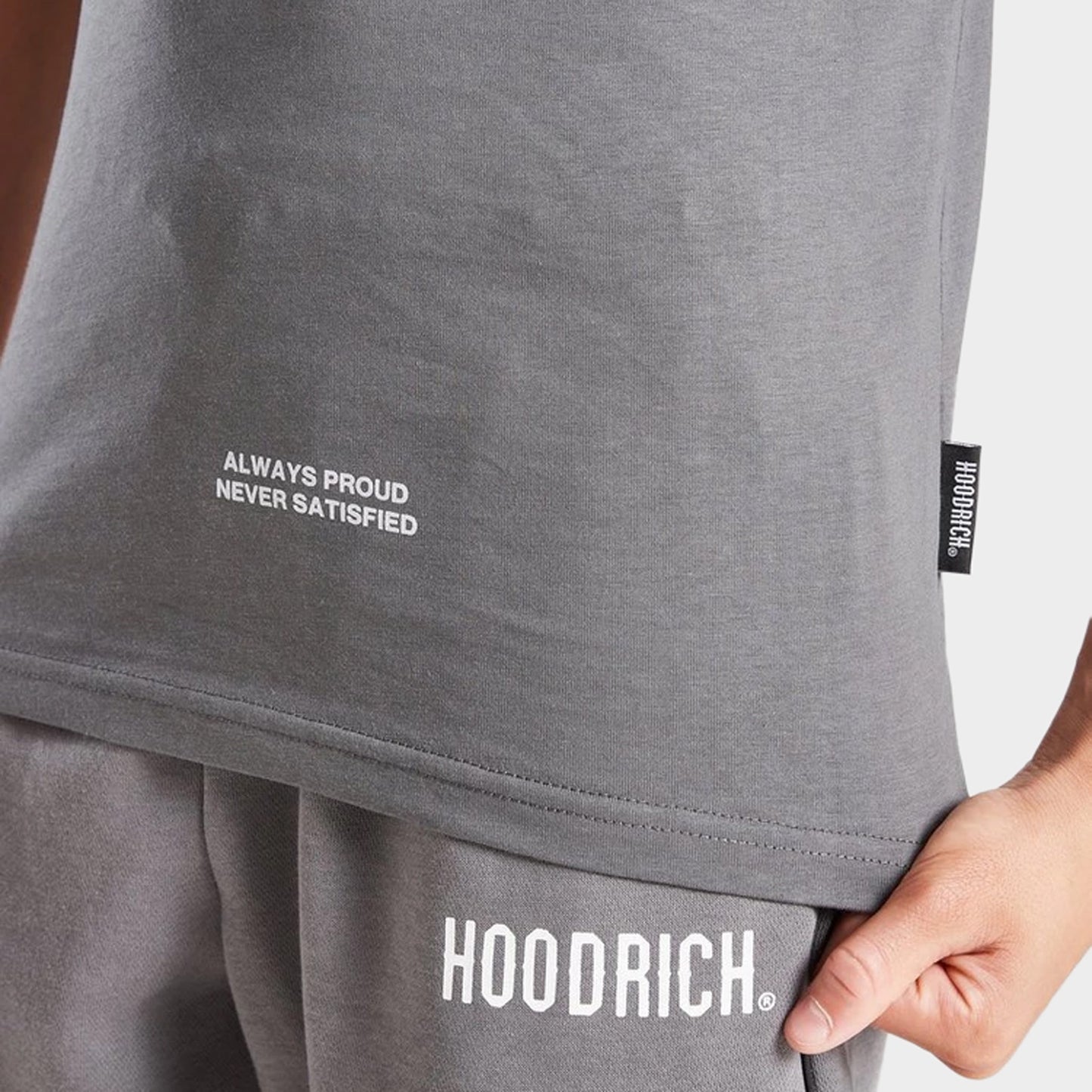 Hoodrich Junior Garçons T-Shirt graphique Flight Fumée de lave / Blanc - Gris silencieux