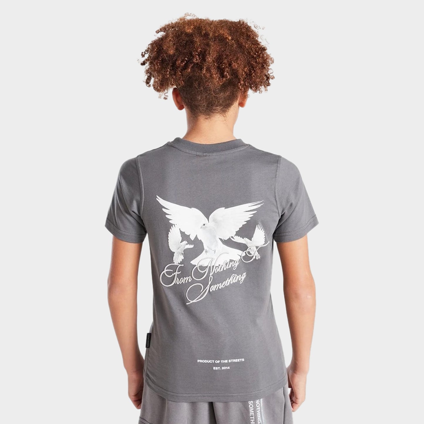 Hoodrich Junior Garçons T-Shirt graphique Flight Fumée de lave / Blanc - Gris silencieux