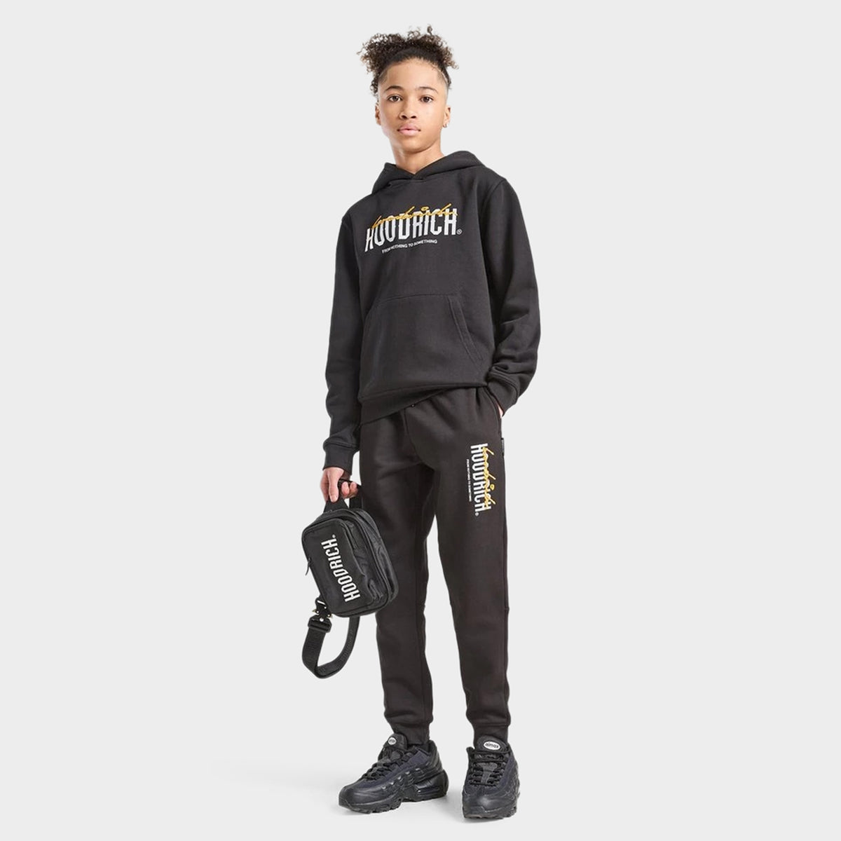 Hoodrich Junior Boys' Certify V2 Joggers Black / White - Quiet Grey