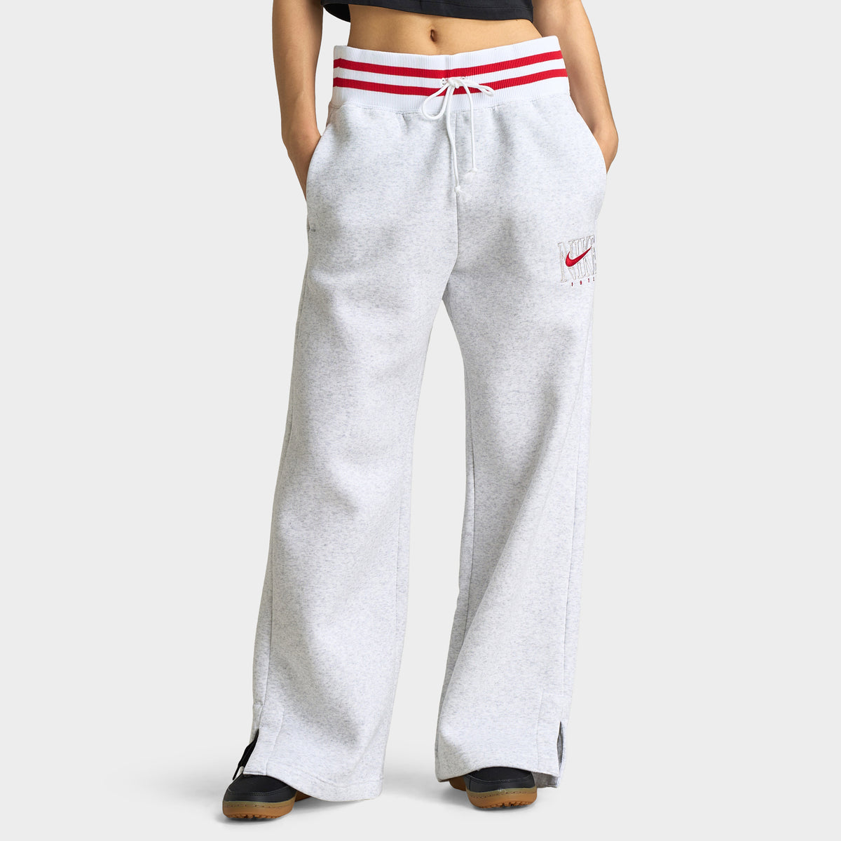 [NIKE / Sale] Women's High-Waisted Wide-Leg ジャージパンツ Nike Sportswear Phoenix Fleece Green High Waisted Wide Leg