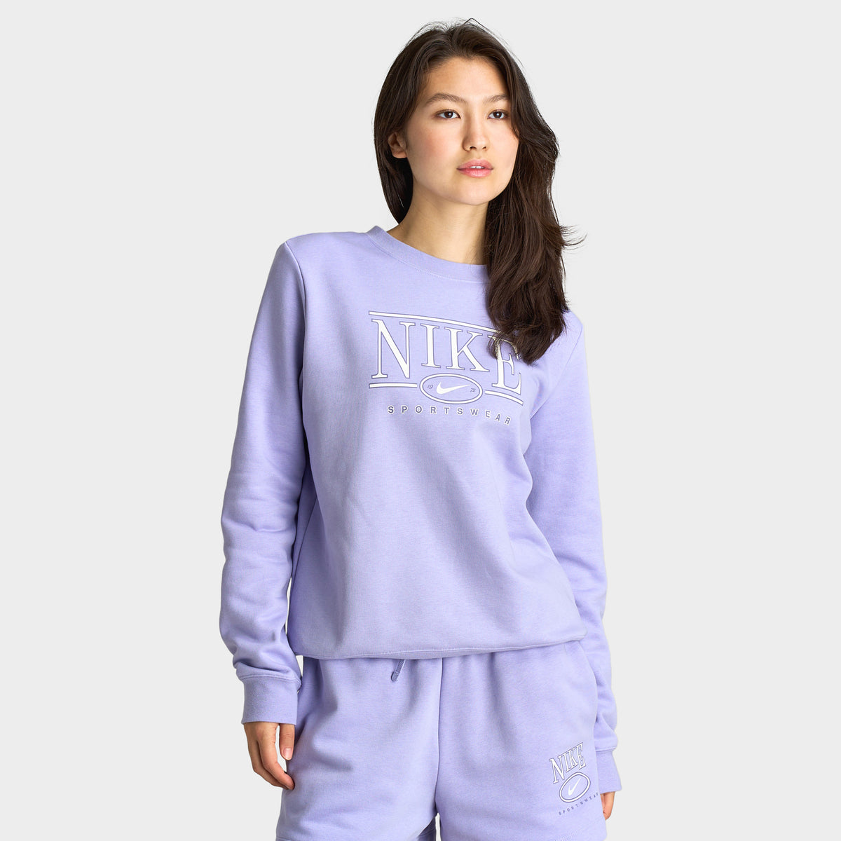 売れ筋商品|||ナイキ パーカー・スウェットシャツ レディース アウター CLUB - Sweatshirt - lilac ice Nike Sportswear Women's Logo Crewneck / Lilac Ice | JD Sports
