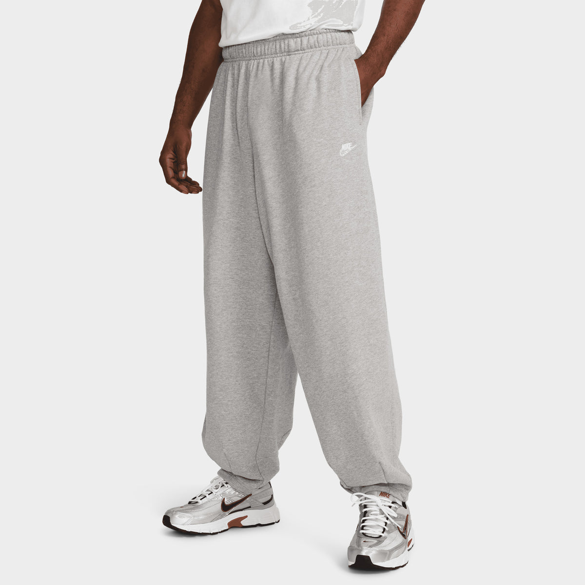 Grey sweatpants nike men sales