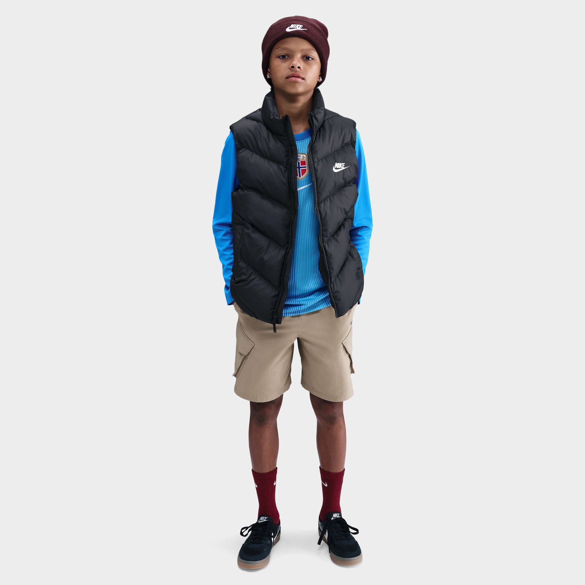 Nike Sportswear Juniors' Therma-FIT Loose-Fit Puffer Gilet / Black