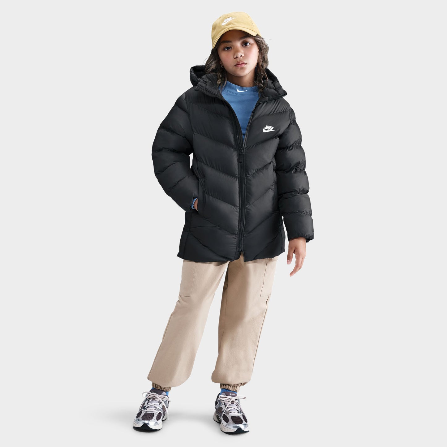 Nike Sportswear Juniors' ADP Therma-FIT Puffer Jacket Black / White