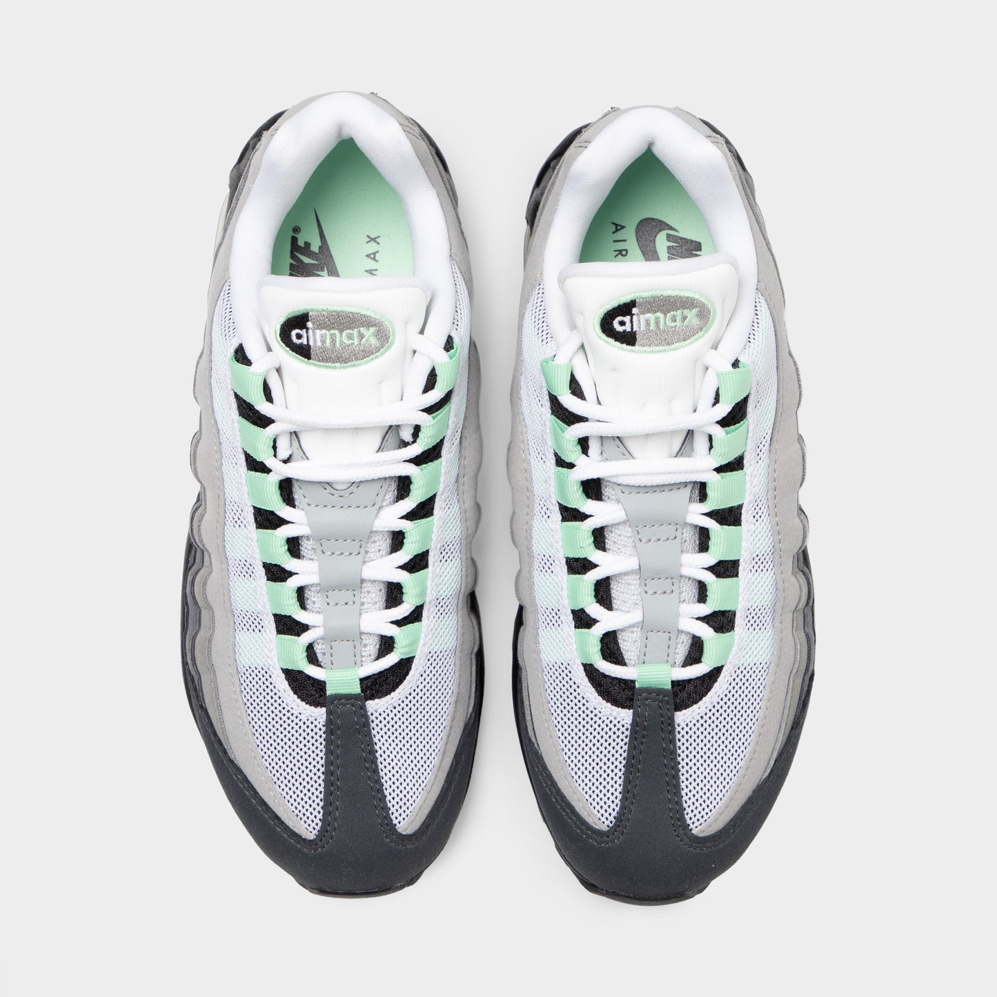Nike Femmes Air Max 95 OG Noir / Menthe fraîche - Gris moyen