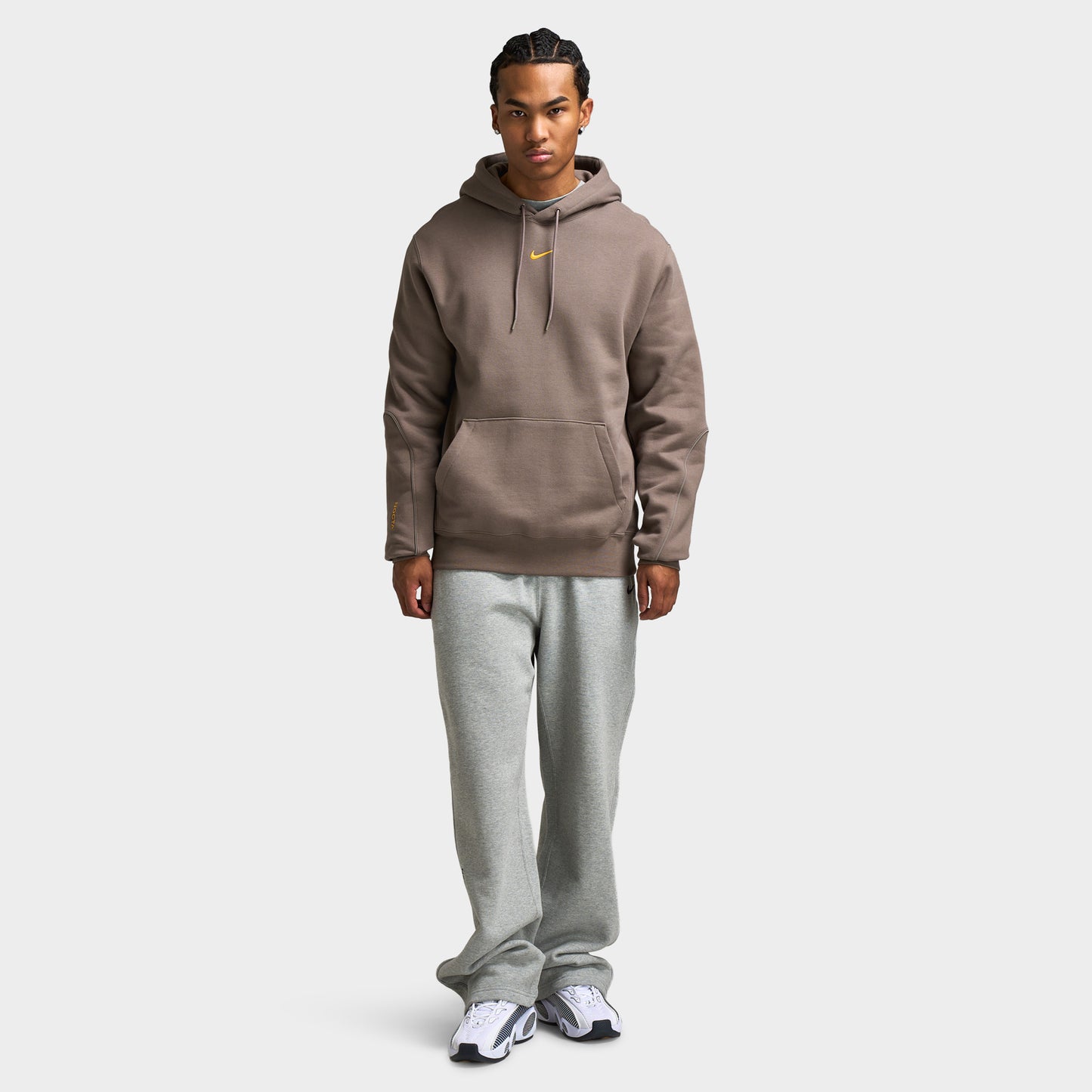 Nike Nocta Hoodie Fleece Olive Grey / Yellow Ochre