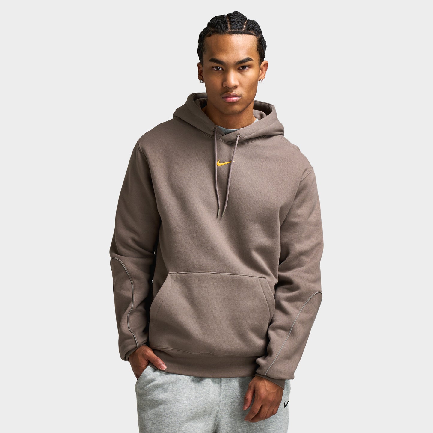 Nike Nocta Hoodie Fleece Olive Grey / Yellow Ochre