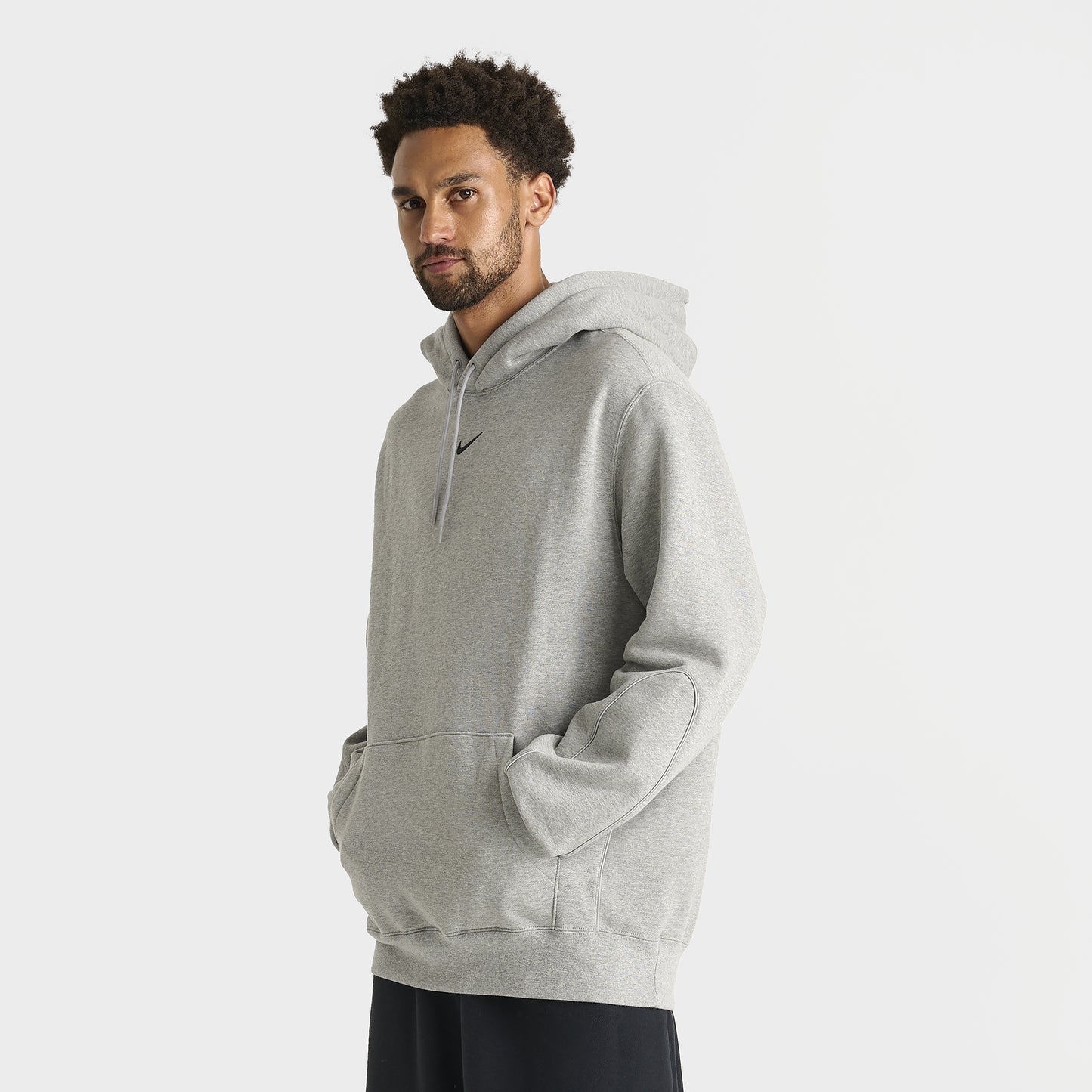 Nike NOCTA Cardinal Fleece Pullover Hoodie Dark Grey Heather / Metallic Silver - Black