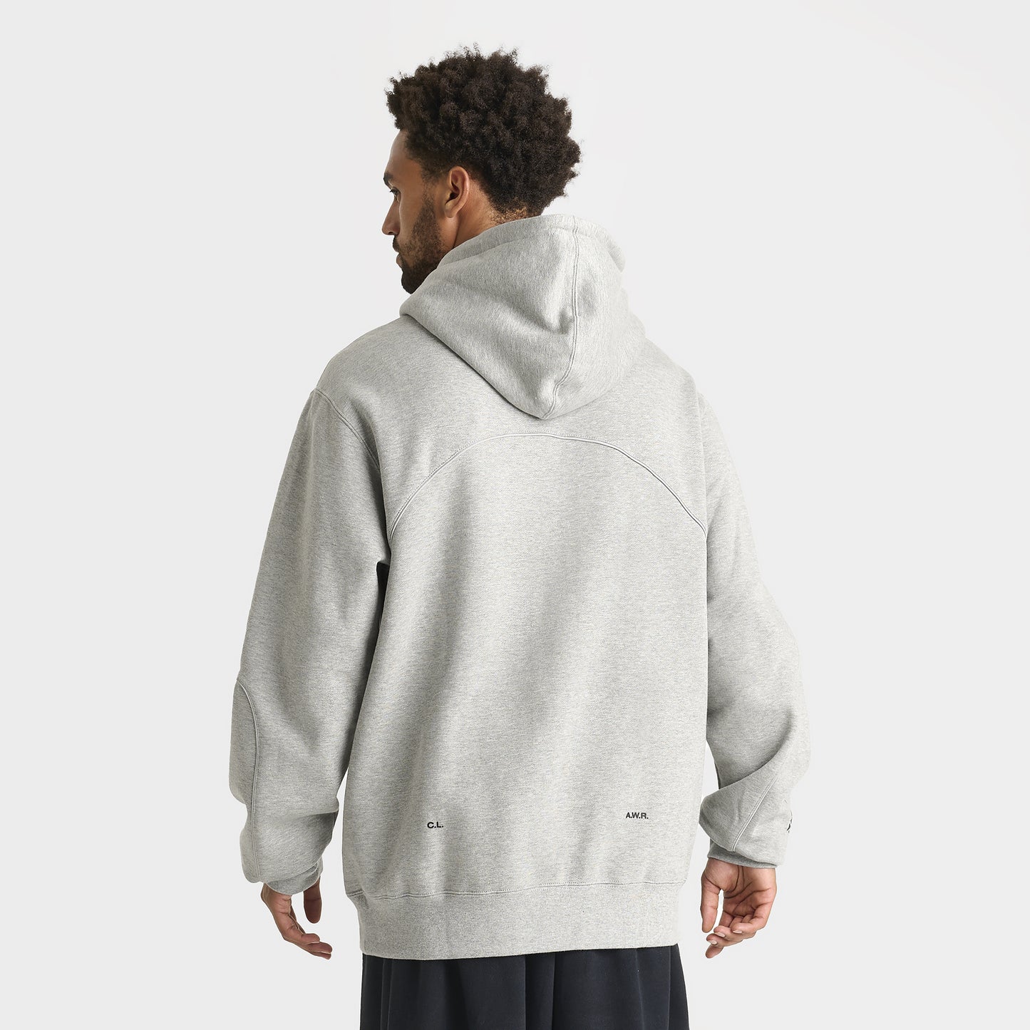 Nike NOCTA Cardinal Fleece Pullover Hoodie Dark Grey Heather / Metallic Silver - Black