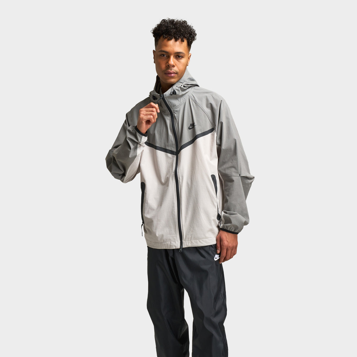 Nike Tech Woven Full Zip Windrunner Jacket Light Iron Ore
