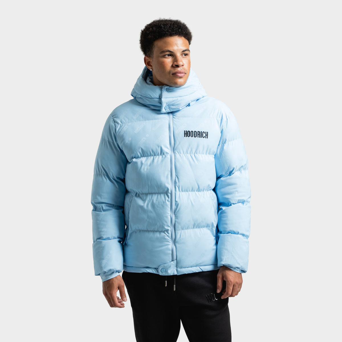 Baby Blue Hood Rich Coats Hoodrich Longline Puffer Jacket