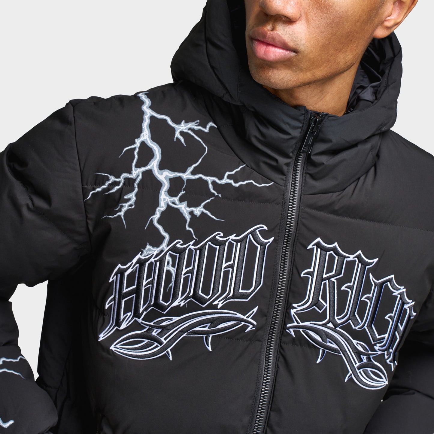 Hoodrich Dark Puffer Jacket Black / White
