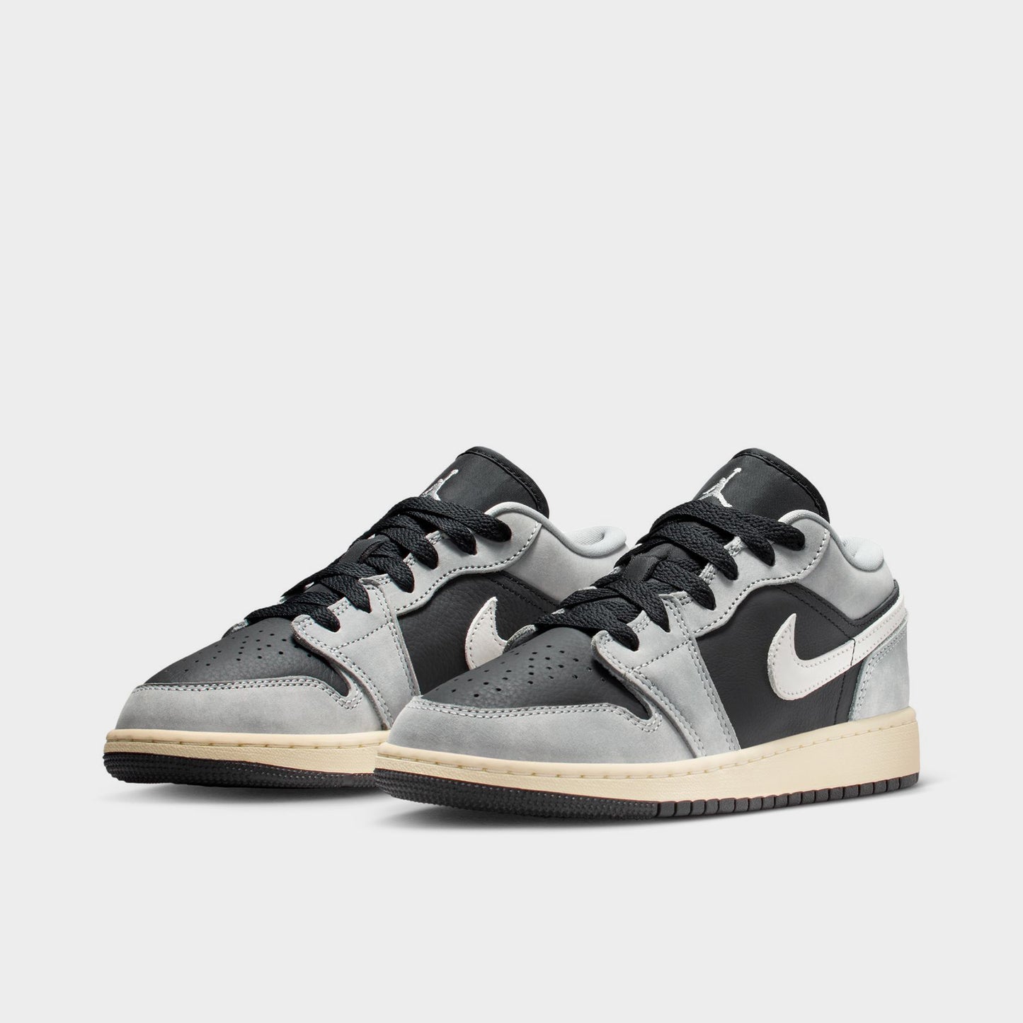 Jordan 1 Low SE GS Light Smoke Grey / Black - Sail