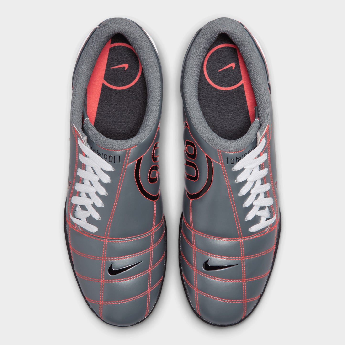 Nike Total 90 Smoke Grey / Black - Bright Crimson