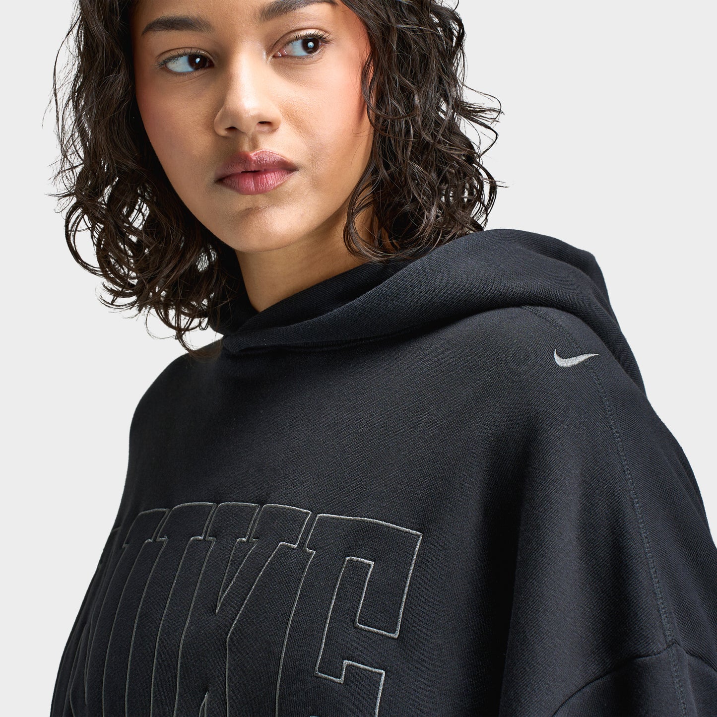 Nike Sportswear Women's Over-Oversized French Terry Pullover Hoodie Black / Anthracite