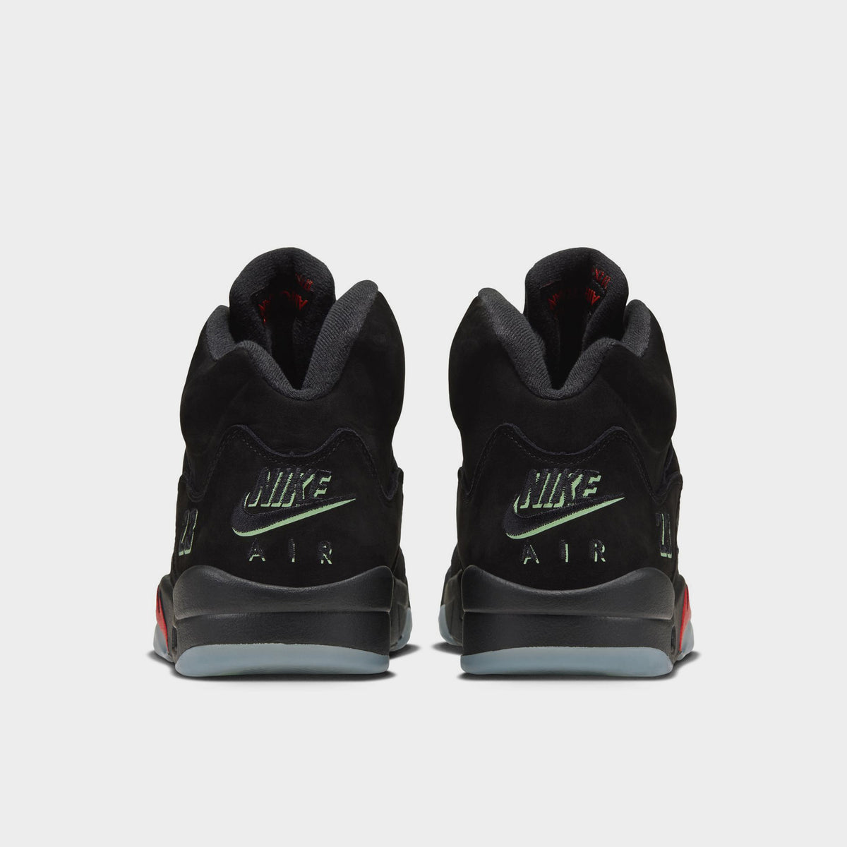 Jordan 5 Retro "Halloween" Black / Black - Picante Red