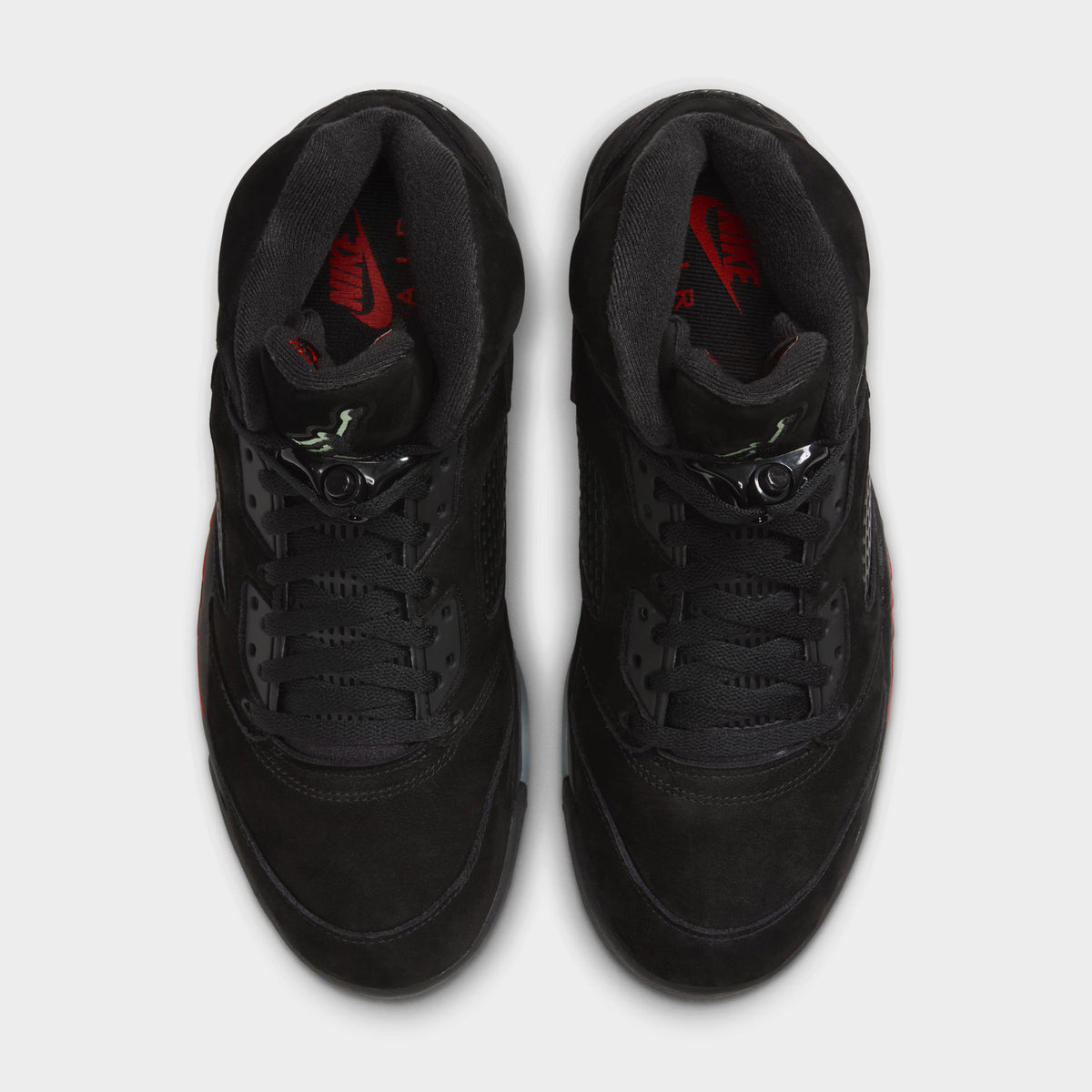 Jordan 5 Retro "Halloween" Black / Black - Picante Red