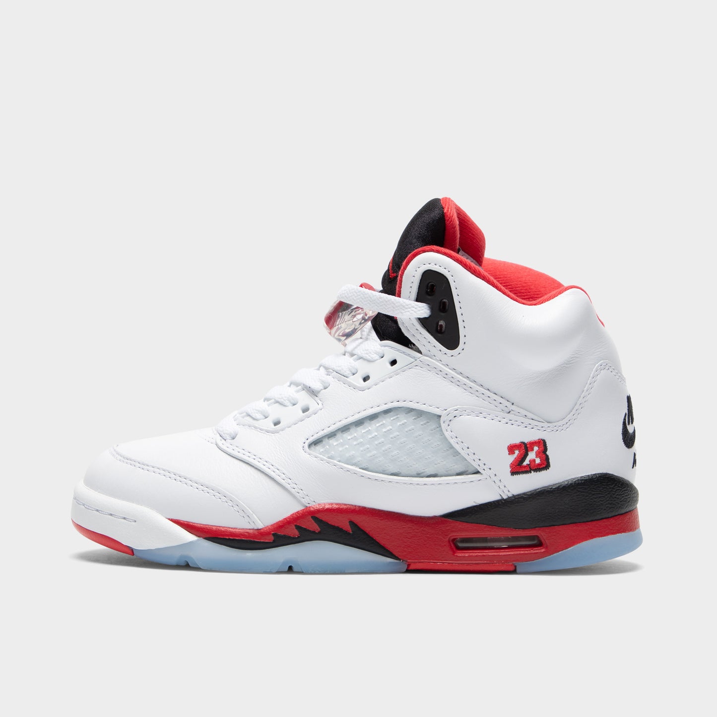 Jordan 5 Retro GS White / Fire Red - Black