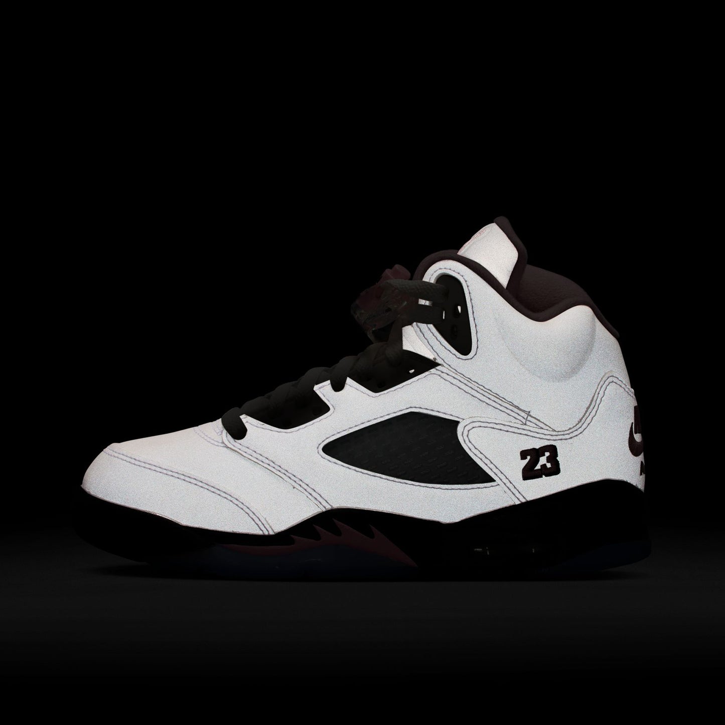 Jordan 5 Retro GS White / Medium Soft Pink - Black