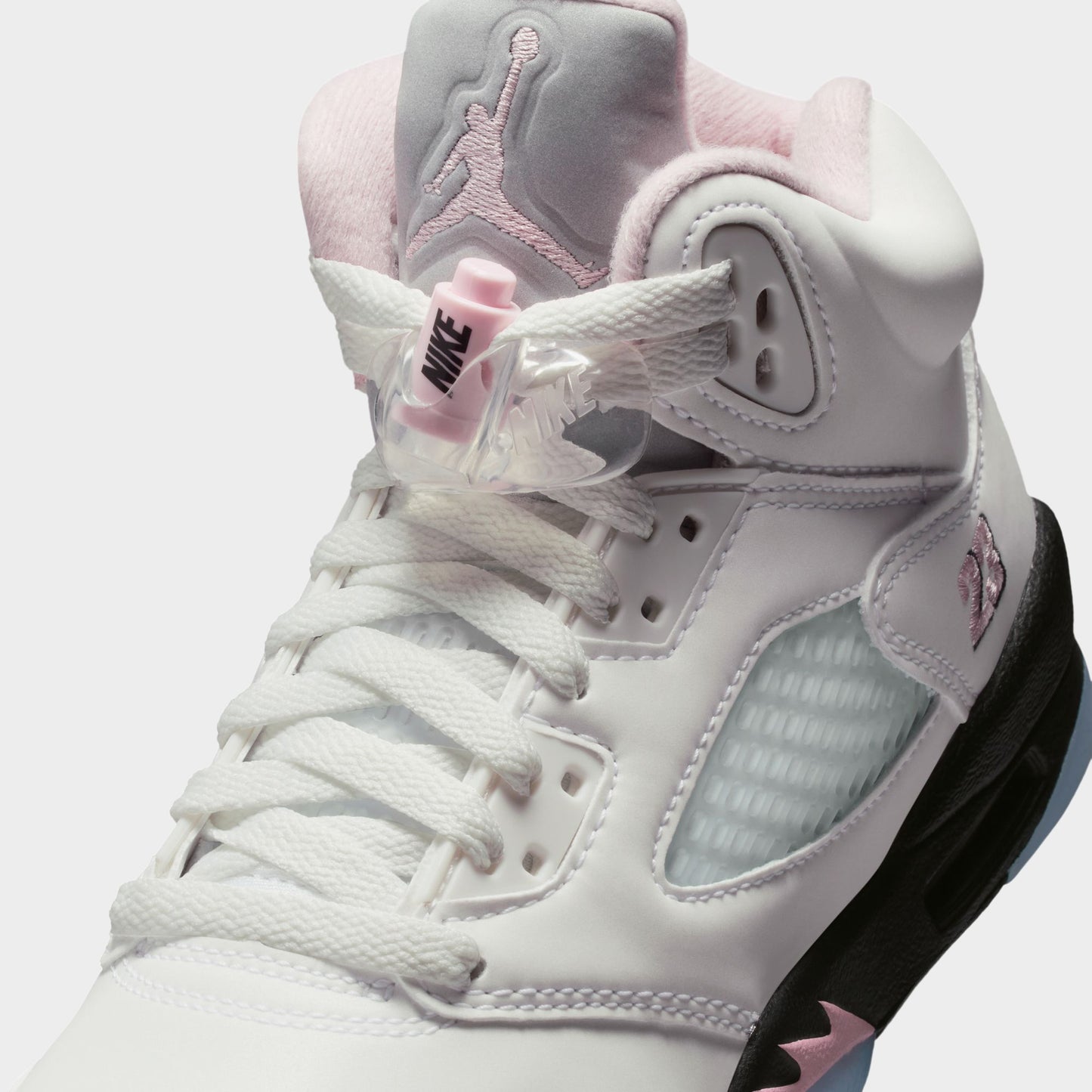 Jordan 5 Retro GS White / Medium Soft Pink - Black