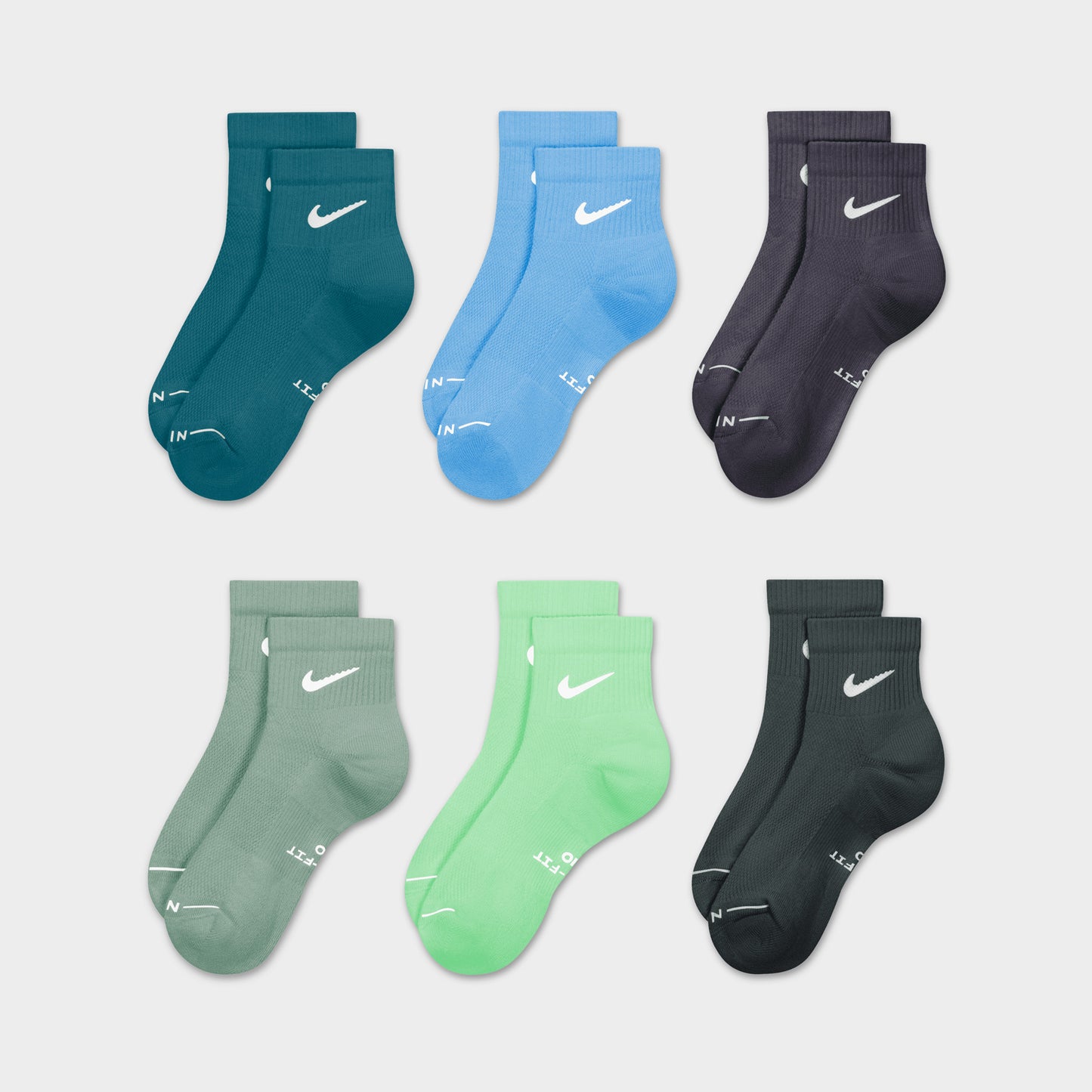 Nike Everyday Elevated Ankle Socks (6 Pack) / Multi