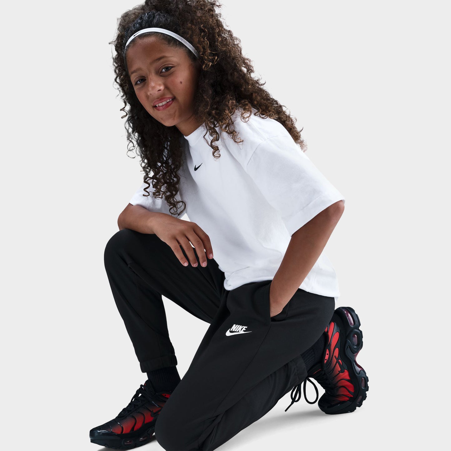 Nike Sportswear Juniors' Full Zip Tracksuit Set / Black