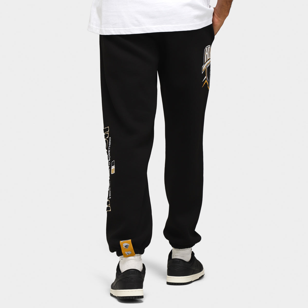 White and hot sale gold joggers