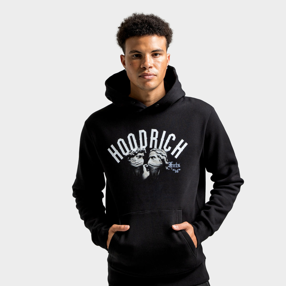 Hoodrich Conquer Hoodie Black White Hydrangea