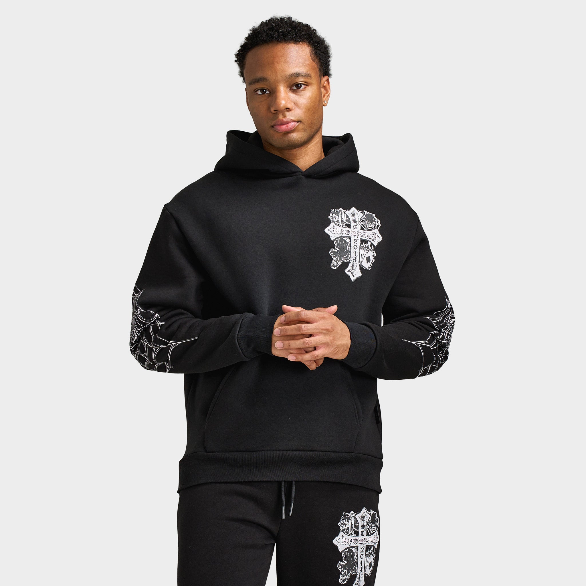 Hoodrich Cross Oversized Hoodie Black / Blue Dawn – JD Sports