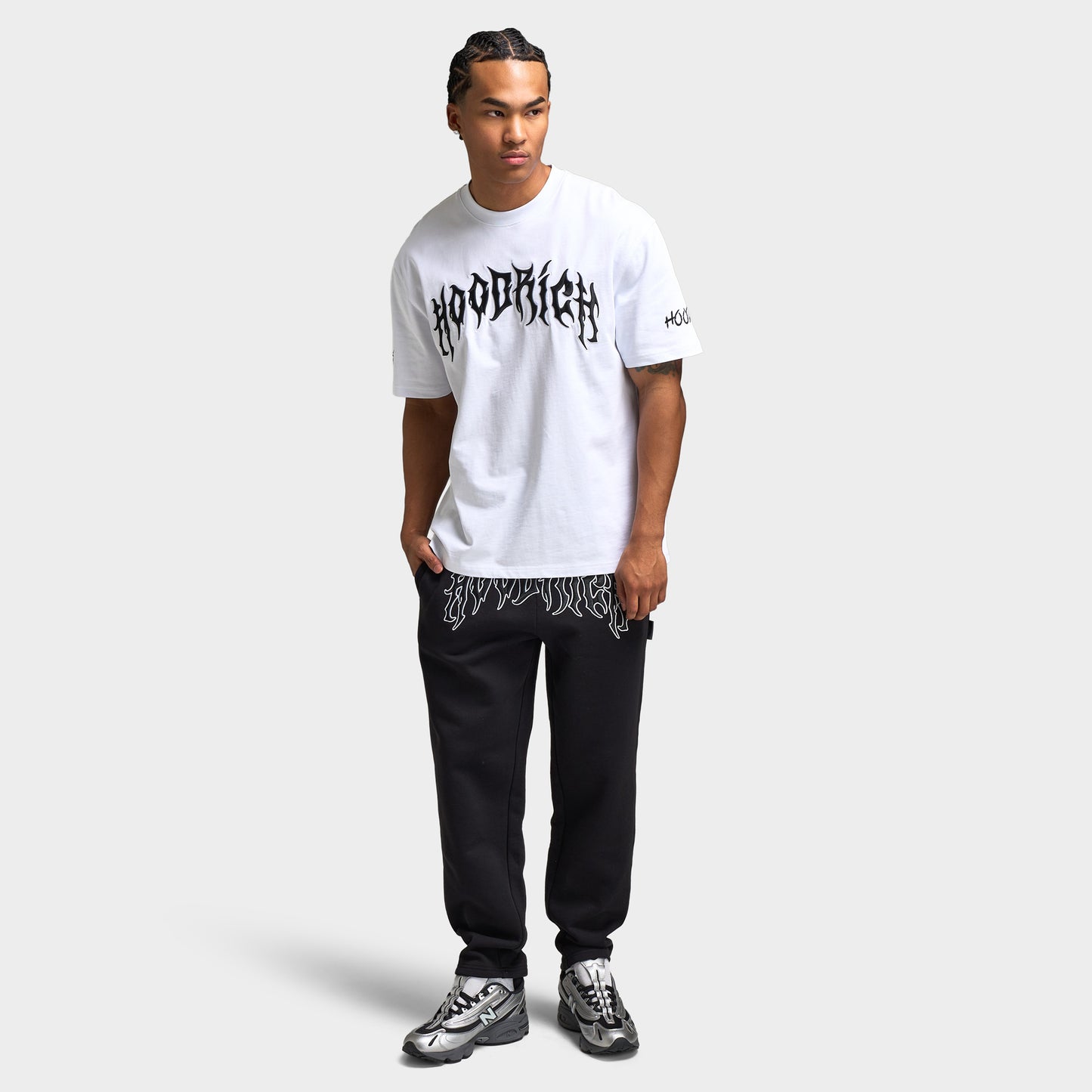 Hoodrich Spectral Open Hem Jogger Black / White