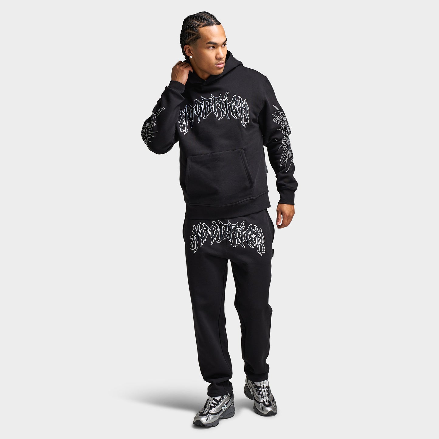 Hoodrich Spectral Chandail à Capuchon Noir / Blanc