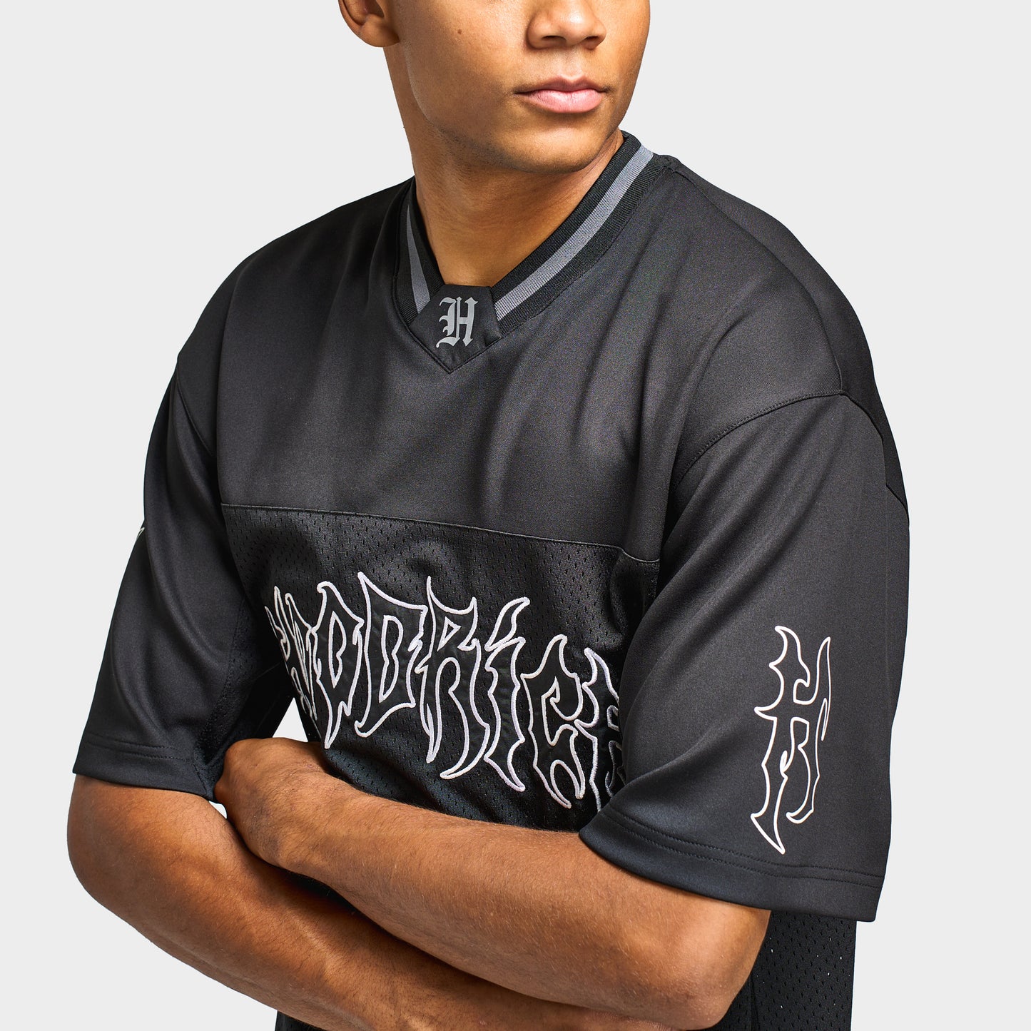 Hoodrich Spectral - Oversized Mesh Jersey / Black