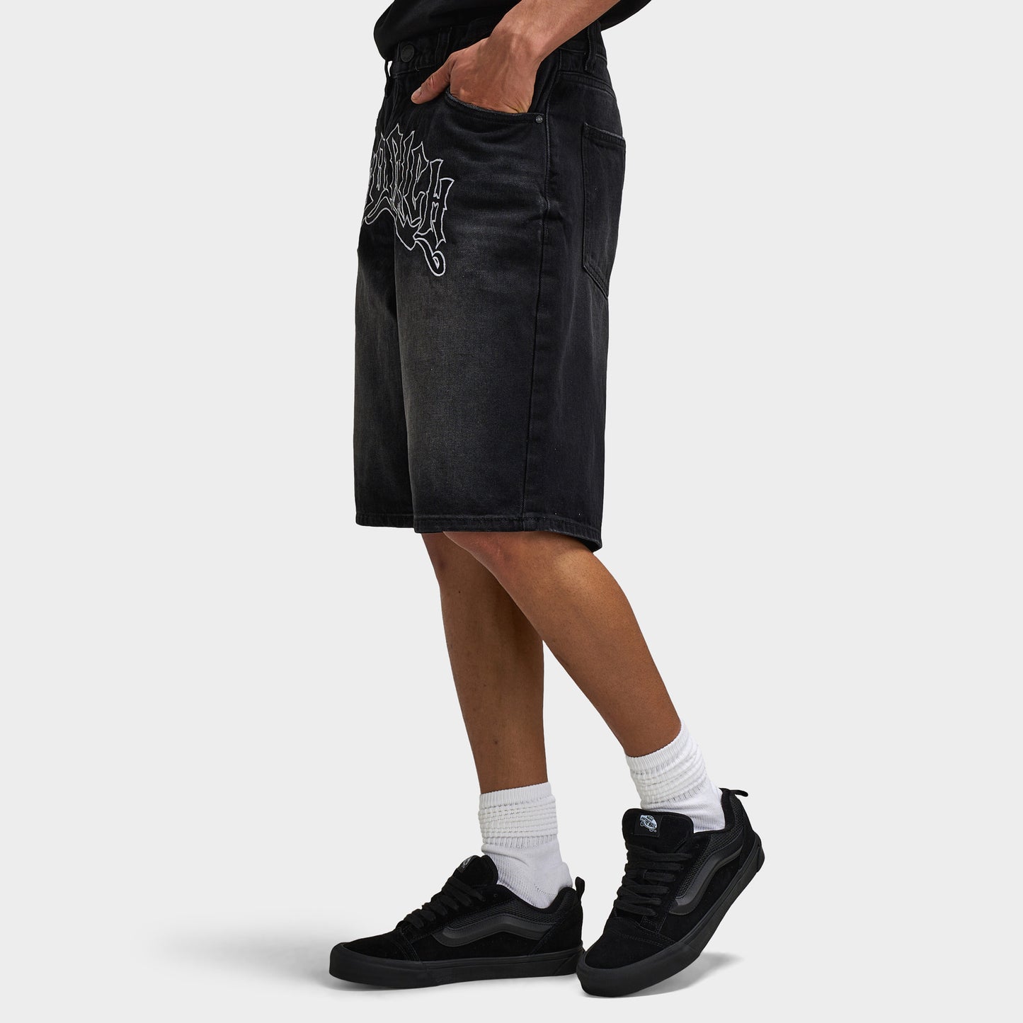Hoodrich Ritual Denim Jorts Black / White