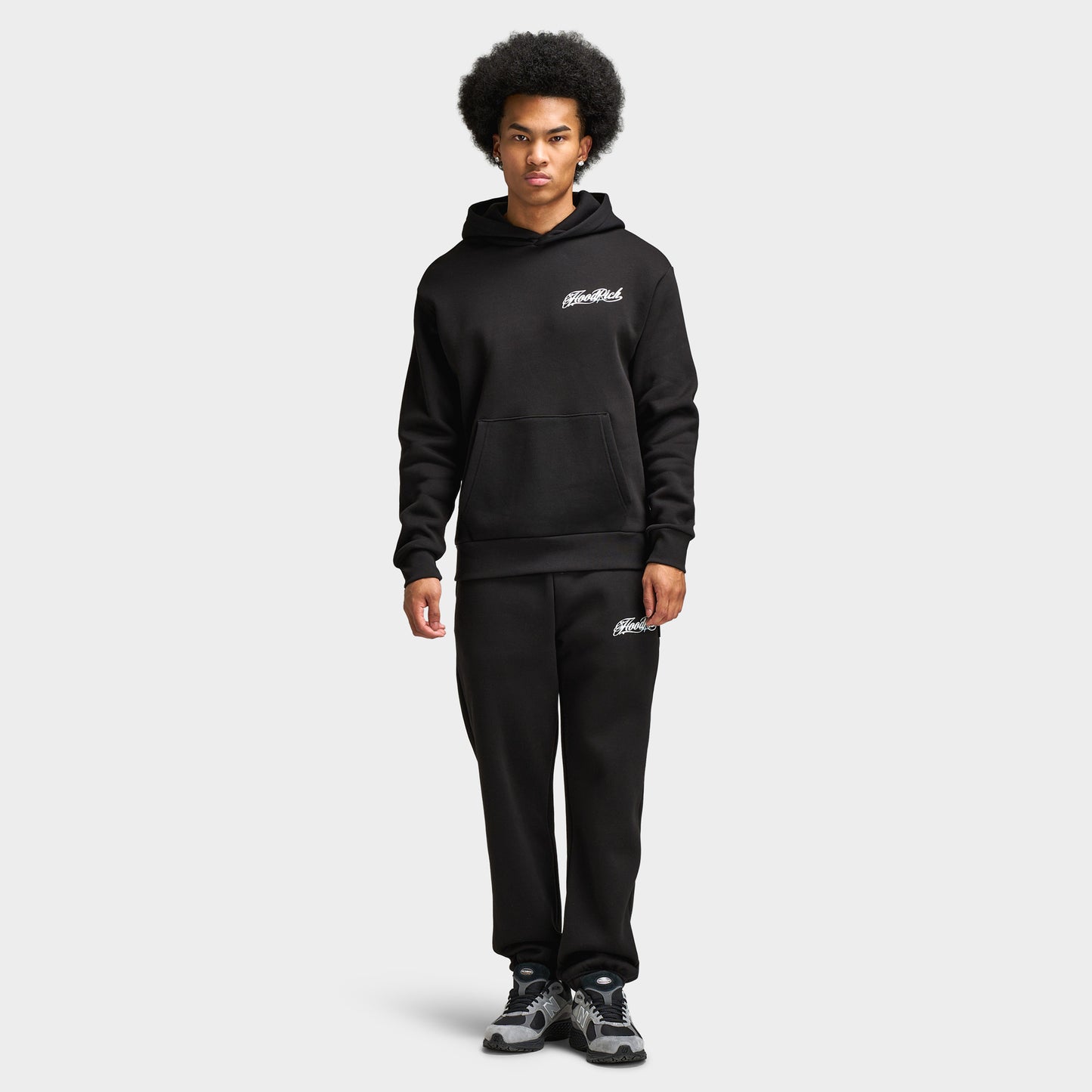 Hoodrich Relic Oversized Elasticated Cuff Joggers / Black