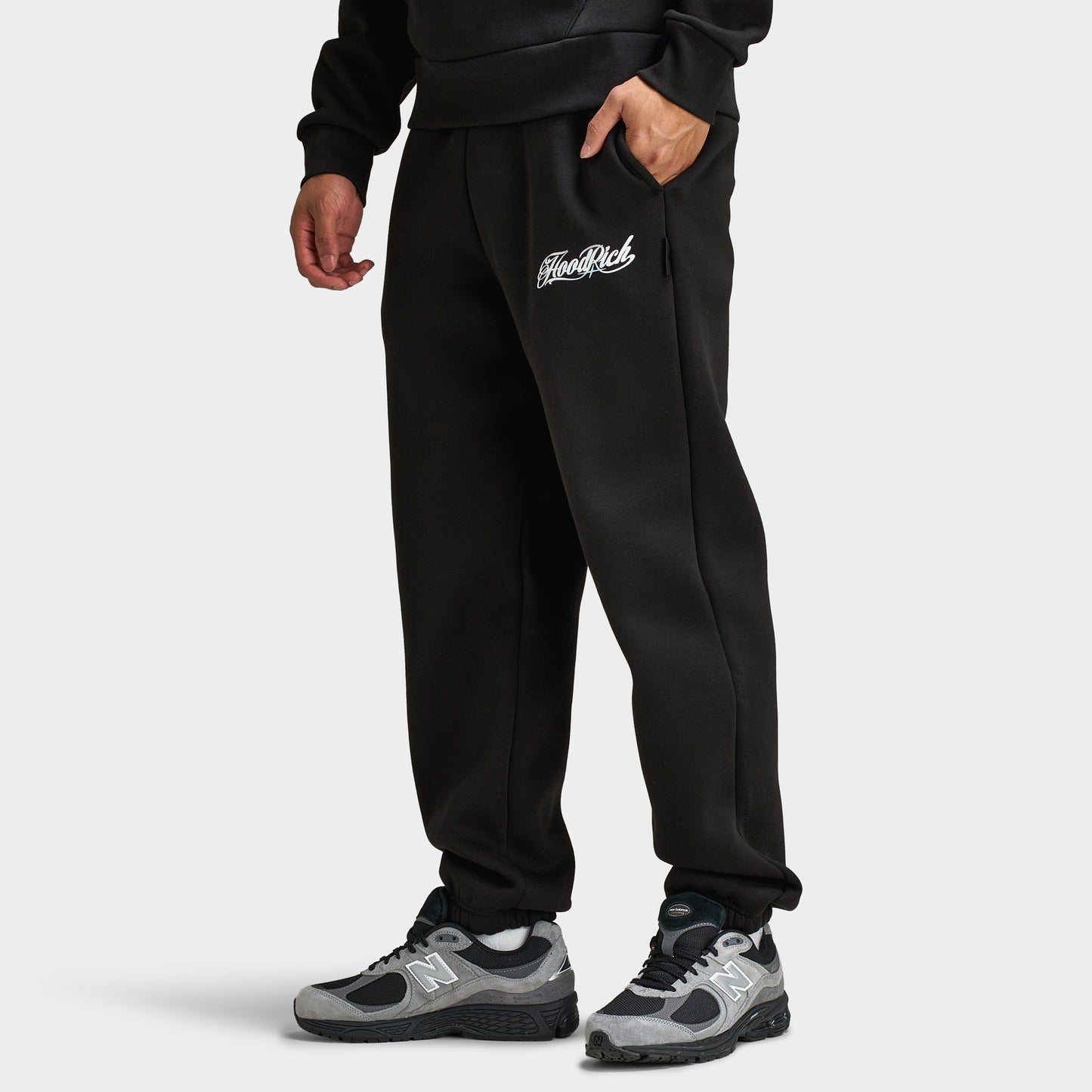Hoodrich Relic Oversized Elasticated Cuff Joggers / Black