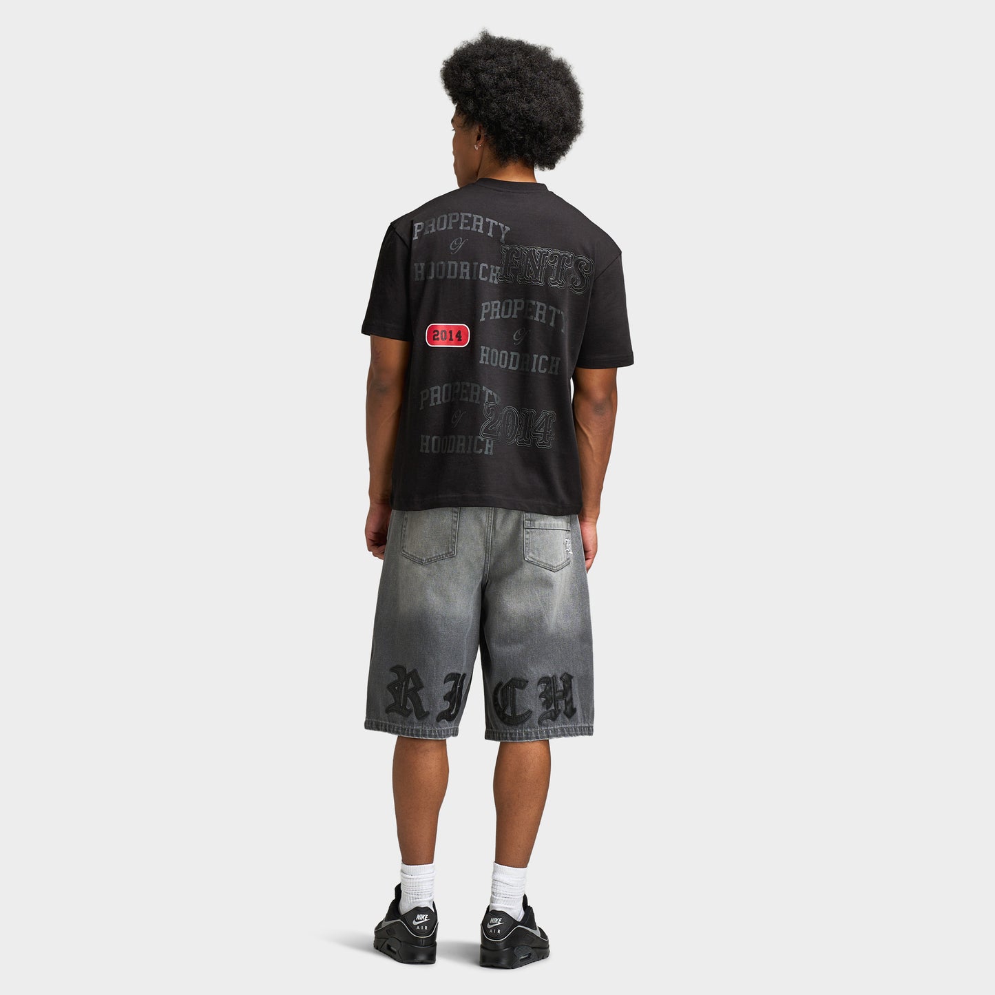 Hoodrich Varsity Oversized T-Shirt / Black