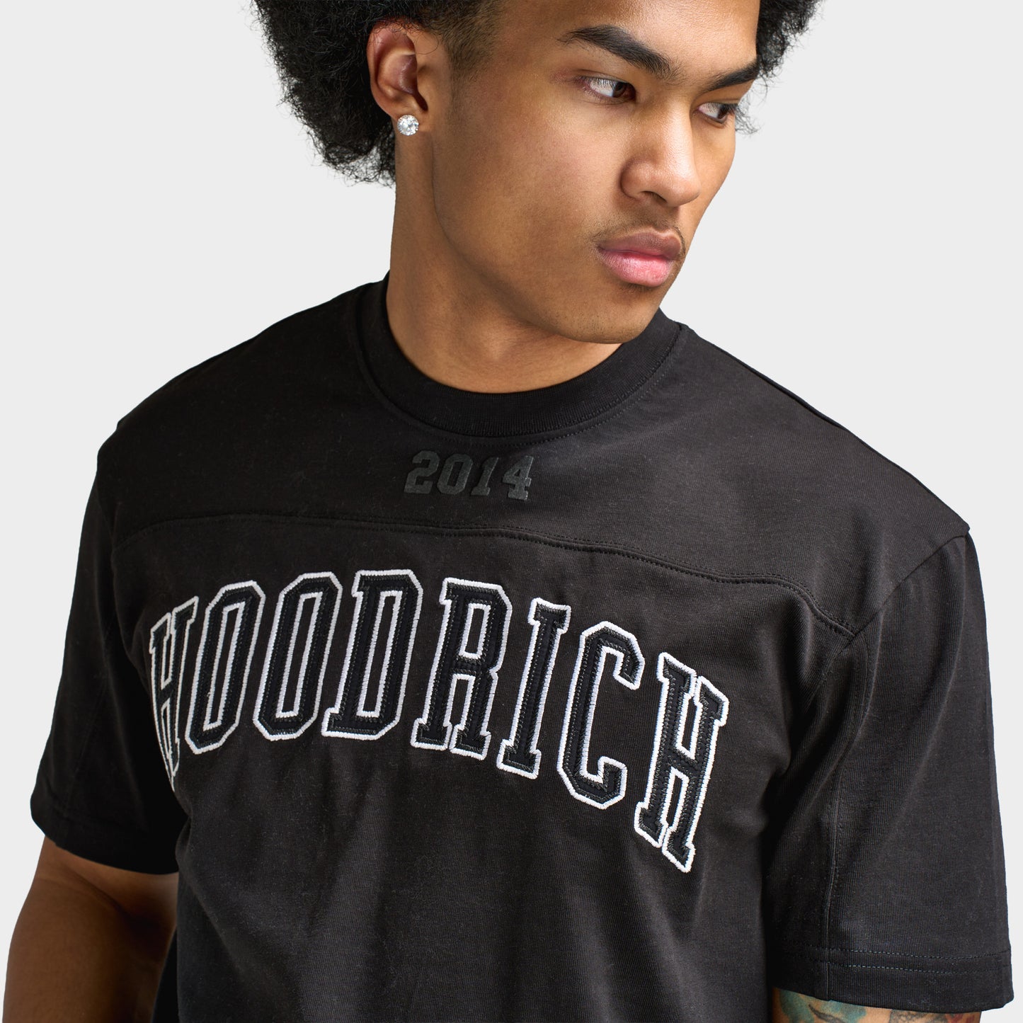 Hoodrich Varsity Oversized T-Shirt / Black