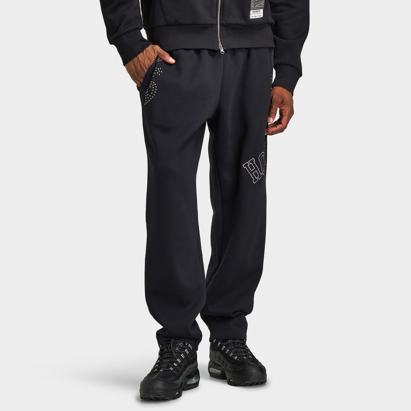 Hoodrich Eterno Paisley Oversized Open Hem Jogger / Black