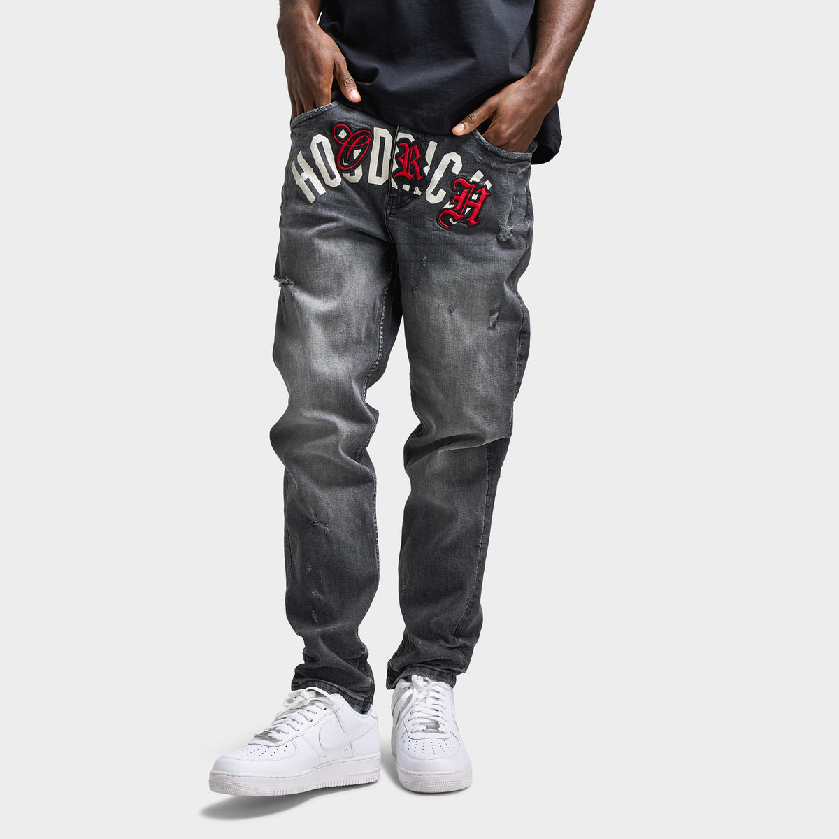 Hoodrich Shadow Denim Pants / Grey | JD Sports