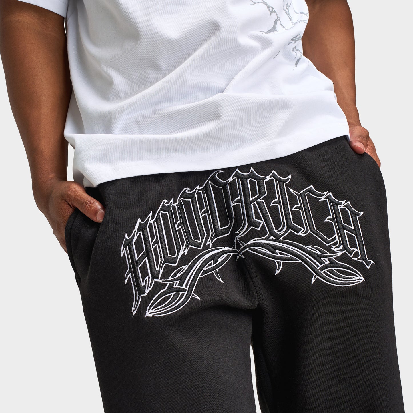 Hoodrich Dark Open Hem Jogger / Black