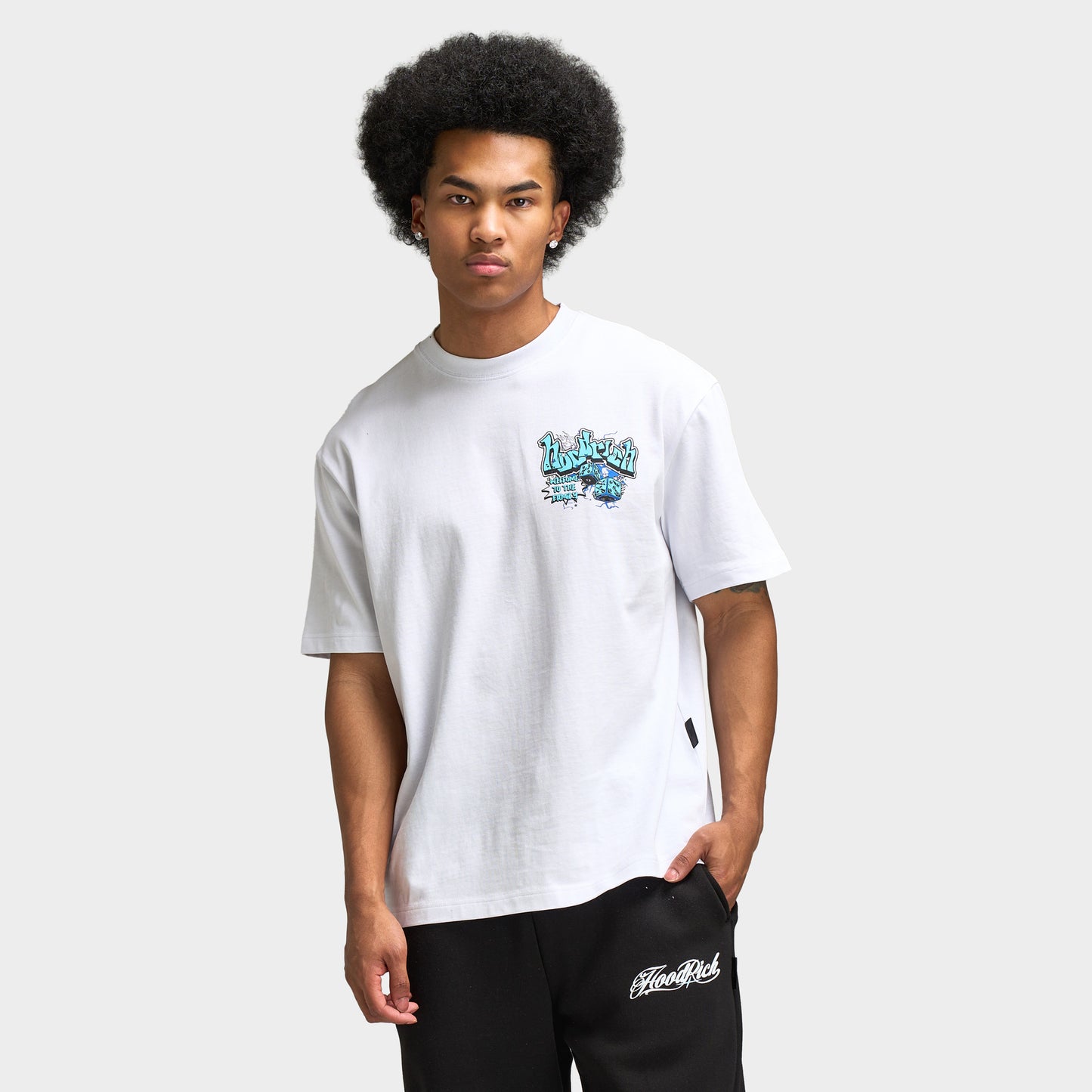 Hoodrich Luxe Orb Oversized T-Shirt / White