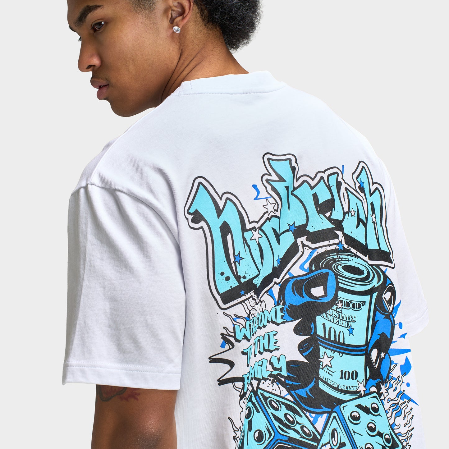Hoodrich Luxe Orb Oversized T-Shirt / White