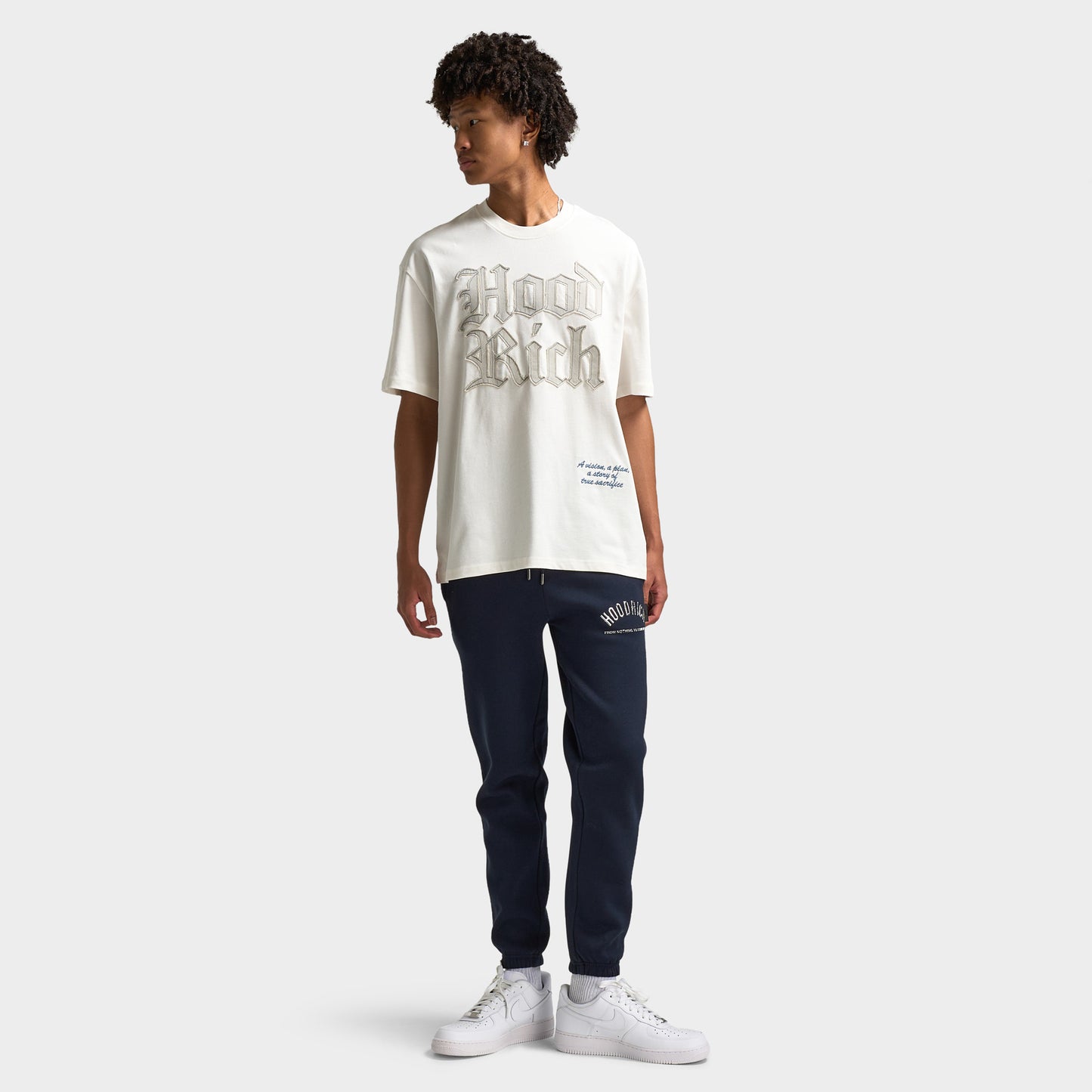 Hoodrich t-shirt Surdimensionnée Ash V2 / Egret