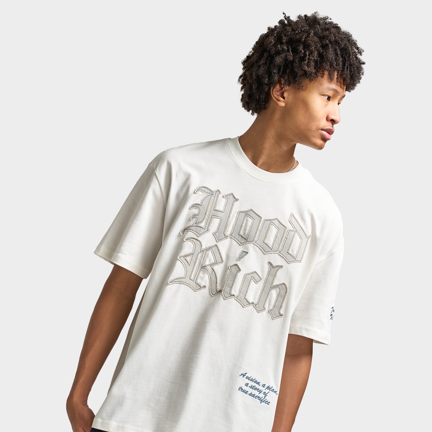 Hoodrich t-shirt Surdimensionnée Ash V2 / Egret