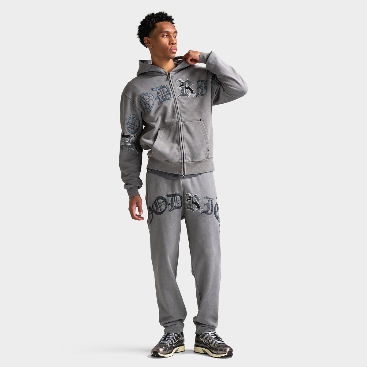 Hoodrich Inkfall Oversized Open Hem Joggers / Lava Smoke