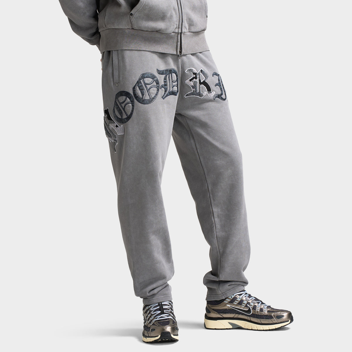 Hoodrich Inkfall Oversized Open Hem Joggers / Lava Smoke