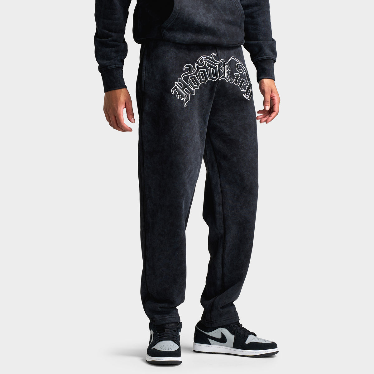 Hoodrich Nocturn Oversized Open Hem Joggers / Black