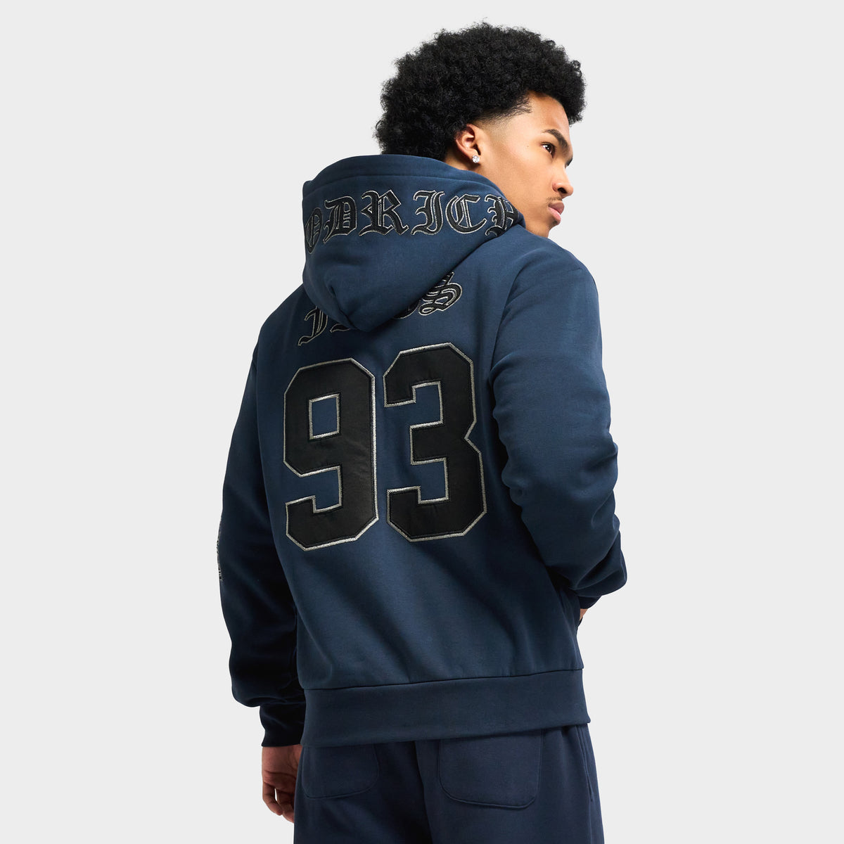 Hoodrich Crypstade Oversized Full-zip Hoodie / Parisian Night - Black - Lychee